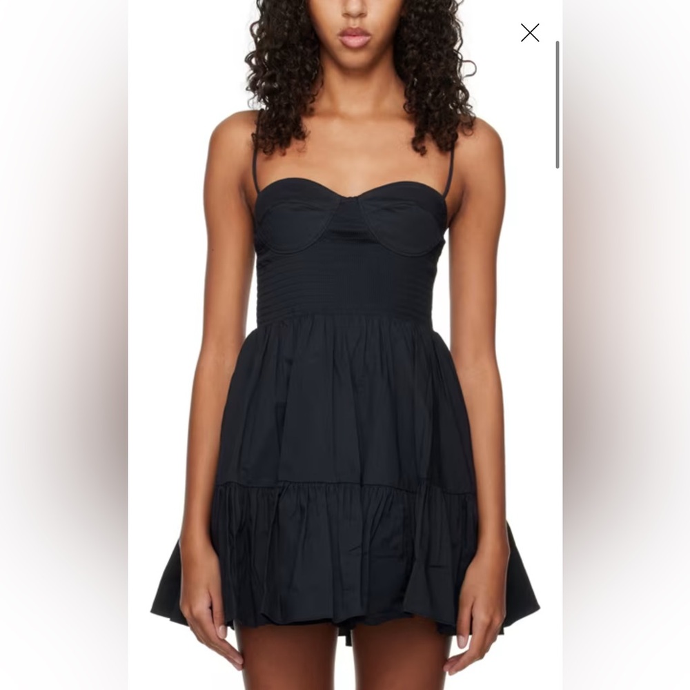 NWT STAUD mini Landry dress - black
